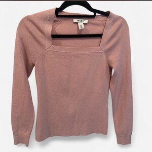 White House Black Market Blush Knit Top